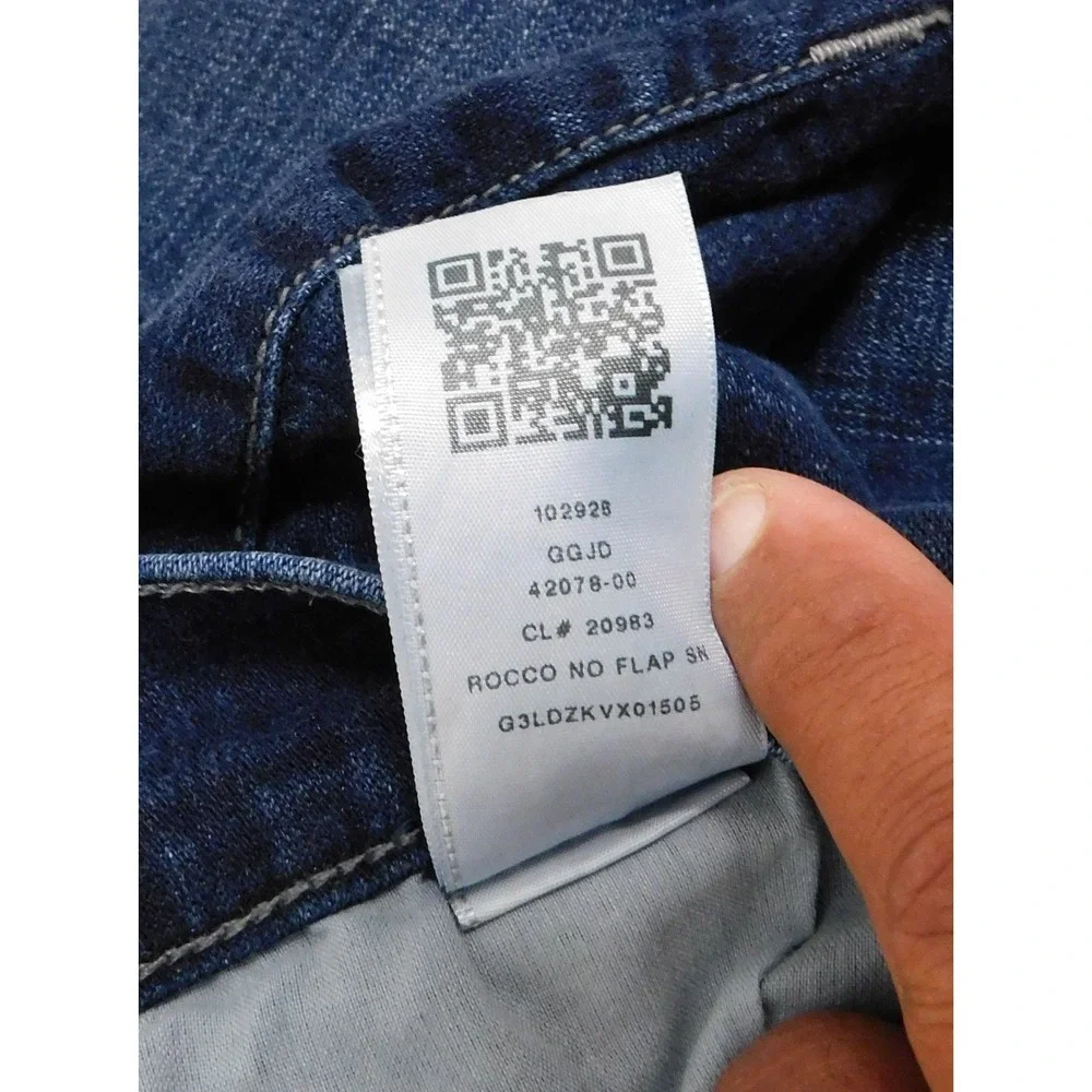 True Religion Jeans Mens 44x33 Blue Rocco Relaxed‎ Skinny Denim Jeans
